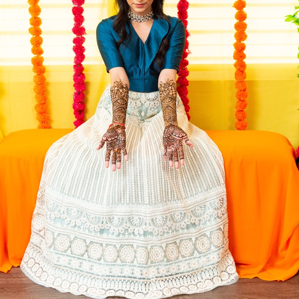 lakhnavi lehenga with crop top